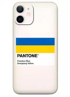 Чехол для iPhone 12 Mini с пантоном Украины - Pantone Ukraine