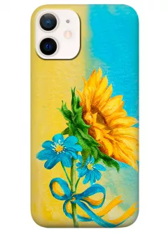 Чехол для iPhone 12 Mini с украинскими цветами победы