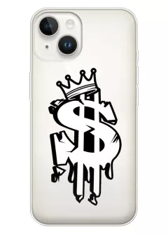 Силиконовый прозрачный чехол для iPhone 13 Mini - King Dollar