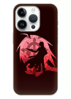 Чехол для Айфон 14 Про - Стальной алхимик Fullmetal Alchemist Alchemist of Steel логотип Эдвард Элрик 