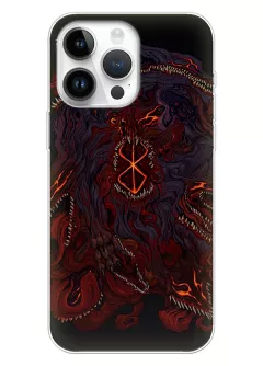 iPhone 15 чехол - Берсерк Бэрусэруку Berserk Beruseruku монстры из бездны с Клеймом Жертвы