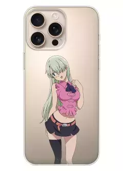 Чехол для Айфон 16 Про Макс из прозрачного силикона - 7 Deadly Sins Элизабет Лионес