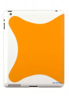 Полиуретановый чехол + SmartCover для iPad 2/3/4, белый с оранжевым