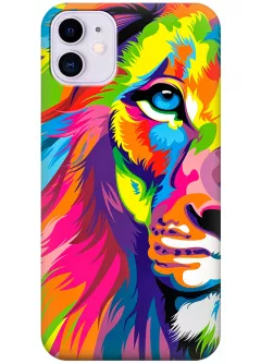 Чехол для iPhone 11 - Красочный лев
