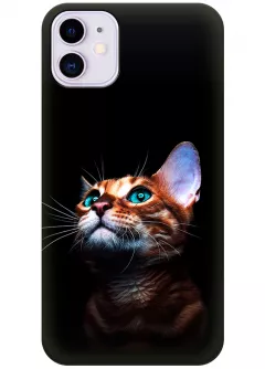Чехол для iPhone 11 - Зеленоглазый котик