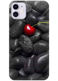 Чехол для iPhone 11 - Вишня на камнях