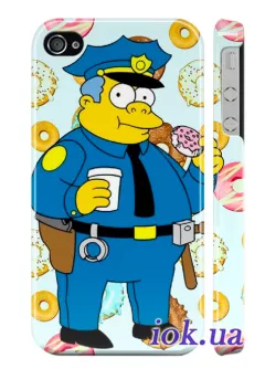 Чехол для iPhone 4/4S - Полицейский из Симпсонов
