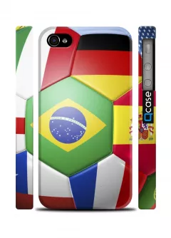 Купить спортивный чехол для iPhone 4/4s с футбольными клубами мира - Football Wo