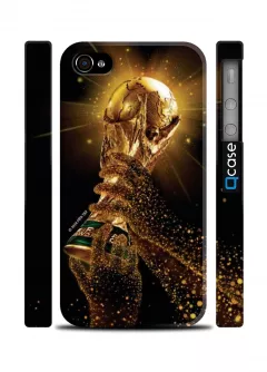 Купить футбольный чехол для iPhone 4/4S с кубком чемпионата мира  - Brazil 2014