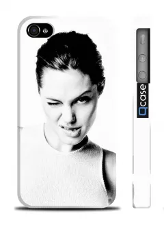 Чехол на iPhone 4/4S с несравнимой Анджелиной Джоли