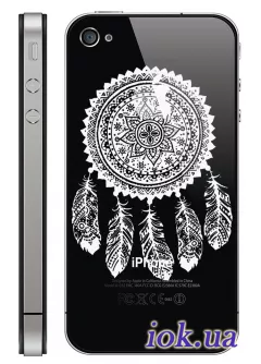 Прозрачный силиконовый чехол для iPhone 4/4S - Ловец снов