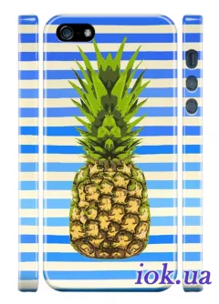Чехол с ананасом в полосочку для iPhone 5/5S