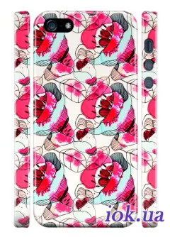 Чехол с красивыми цветами для iPhone 5/5S