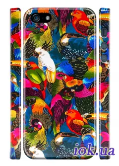 Чехол с попугаями для iPhone 5/5S