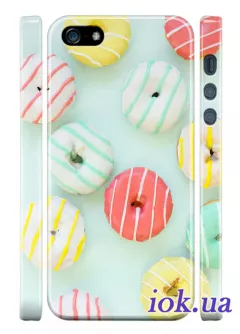 Чехол с полосатыми пончиками для iPhone 5/5S