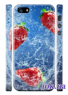 Чехол на iPhone 5/5S - Водяная клубника
