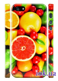 Чехол с фруктовым принтом для iPhone 5/5S