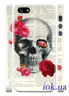 Чехол для iPhone 5/5S - Газетный череп