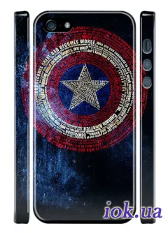 Чехол для iPhone 5/5S - Marvel капитан