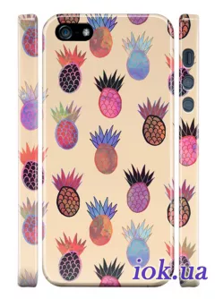 Чехол с яркими ананасами для iPhone 5/5S