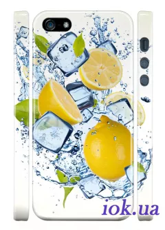 Чехол со льдом и лимоном для iPhone 5/5S
