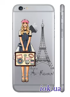 Прозрачный чехол для iPhone 6/6S Plus - Путешествие в Париж