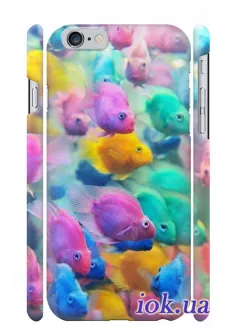 Чехол с разноцветными рыбками для iPhone 6/6S Plus