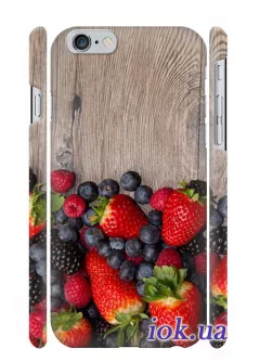 Деревянный чехол для iPhone 6/6S Plus  с ягодами