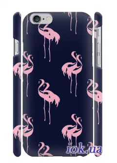 Темный чехол с фламинго для iPhone 6/6S Plus
