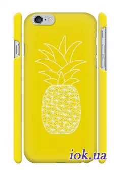 Желтый чехол для iPhone 6/6S с ананасом