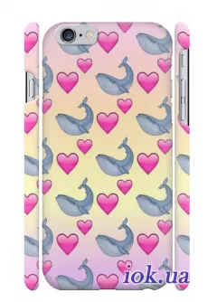 Чехол для iPhone 6/6S Plus с влюбленным китом