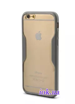 Прозрачный чехол для iPhone 6, силиконовый, серый