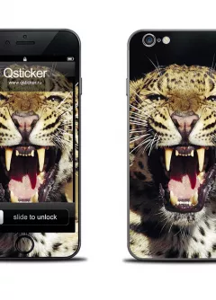 Наклейка на iPhone 6 - Леопард