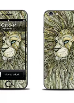 Наклейка на iPhone 6 - Art лев