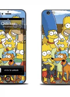 Наклейка на iPhone 6 - Симпсоны