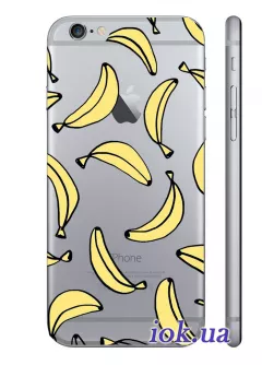 Прозрачный чехол для iPhone 6/6S - Бананчики