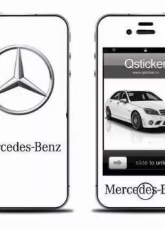 Наклейка на телефон iPhone - Mercedes