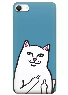 Чехол для iPhone SE (2020) - Кот с факами