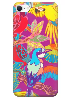 Чехол для iPhone SE (2020) - Попугаи