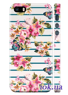 Чехол для iPhone SE - Ноты из цветов