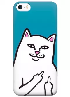 Чехол для iPhone SE - Кот с факами