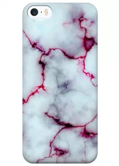 Чехол для iPhone SE - Розовый мрамор