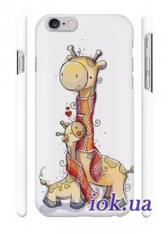 Славный чехол для iPhone 6/6S с жирафами