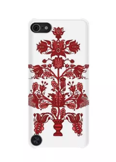 Купить красивый чехол для iPod touch 5 в виде украинской вышиванки - Red flowers