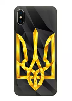 Чехол на iPhone X с геометрическим гербом Украины