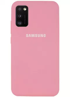 Чехол Silicone Cover Full Protective (AA) для Samsung Galaxy A41, Розовый / Pink