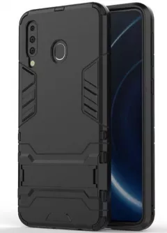 Ударопрочный чехол-подставка Transformer для Samsung Galaxy M30 с мощной защитой корпуса, Черный / Soul Black