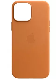 Кожаный чехол Leather Case (AAA) для Apple iPhone 13 mini (5.4"), Коричневый / Golden Brown