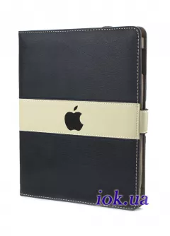 Чехол с яблочком Apple для iPad 2/3/4, синий