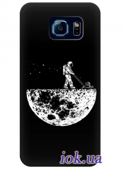 Чехол для Galaxy S6 Edge Plus - Космонавт на луне